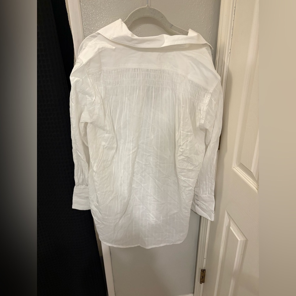 Free People We The Free Evening Edit Shirt Medium Color: Clean Ivory NWT - Picture 6 of 6